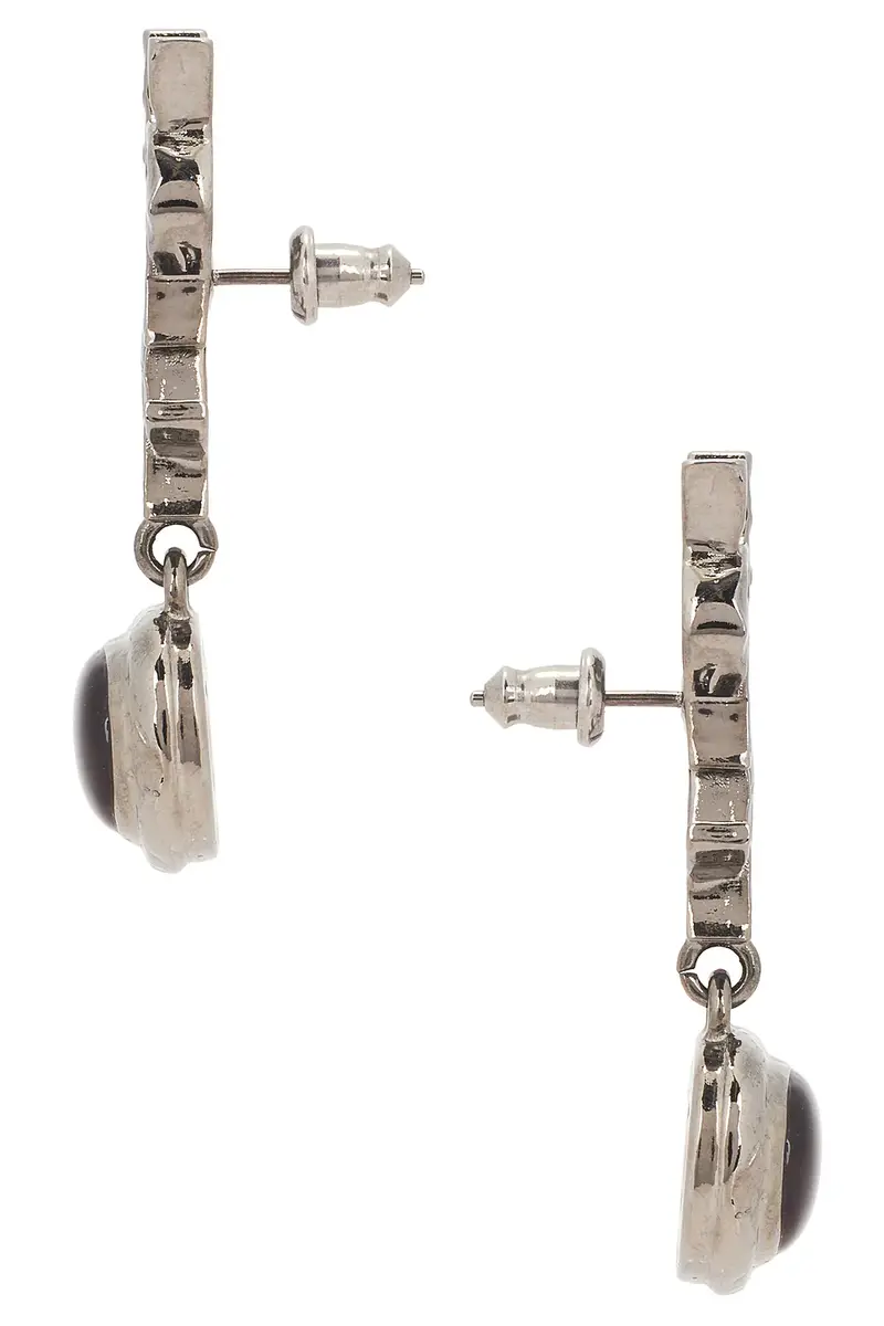 Saint Laurent YSL Mini Cabochon Earrings | Thumbnail 3 Saint Laurent YSL Mini Cabochon Earrings | Thumbnail 3