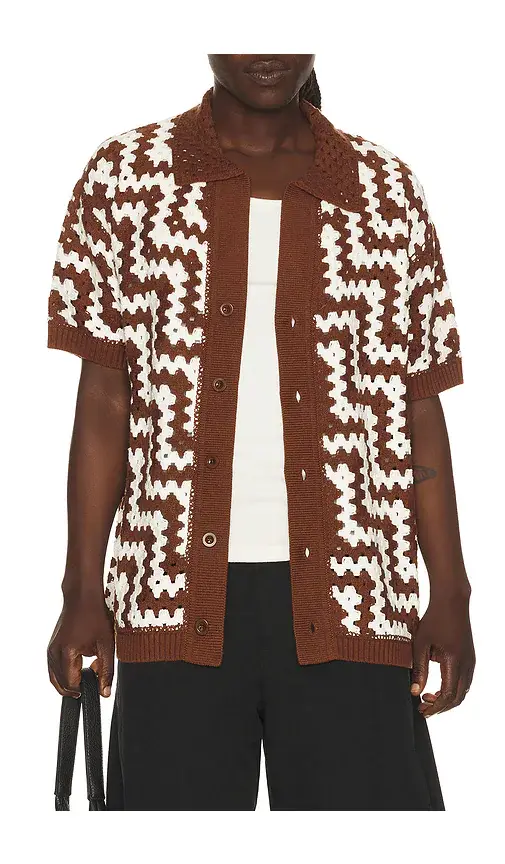 Frescobol Carioca Pinto Cotton Crochet Cardigan | Thumbnail 5
