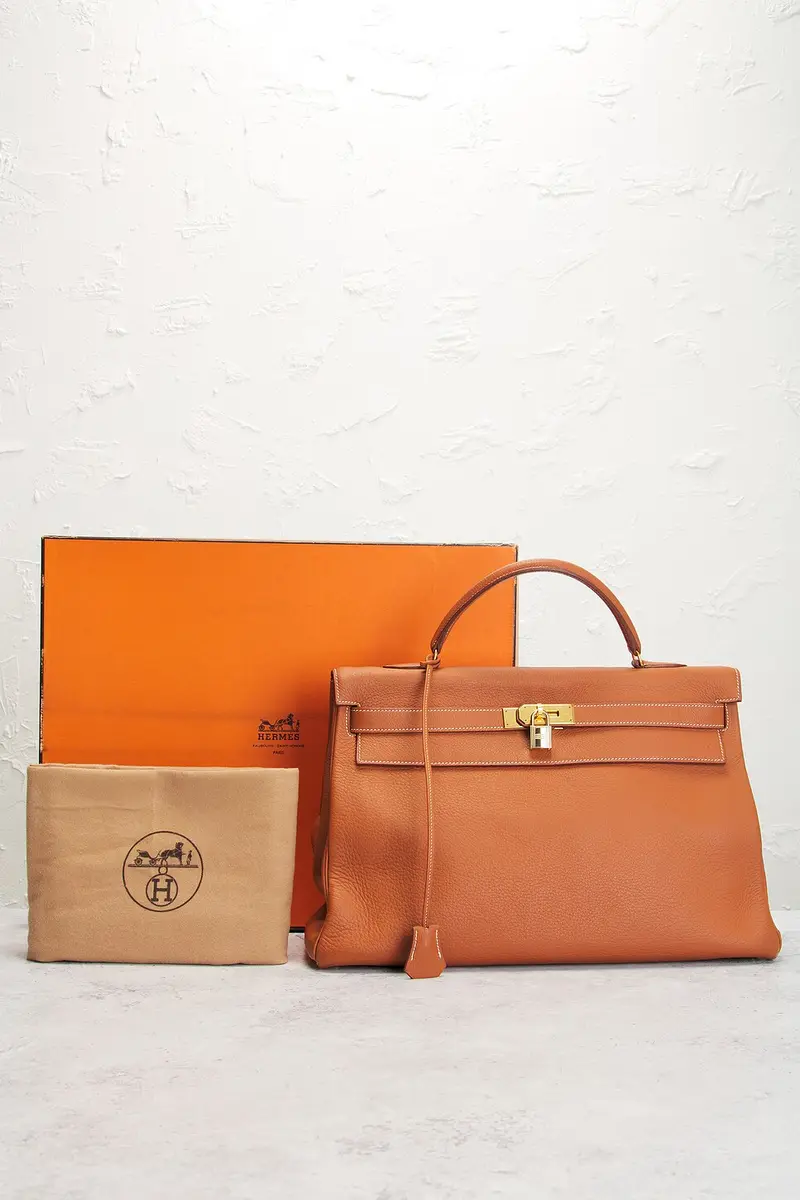 HERMÈS Taurillon Clemence Kelly 40 Handbag | Thumbnail 10 HERMÈS Taurillon Clemence Kelly 40 Handbag | Thumbnail 10