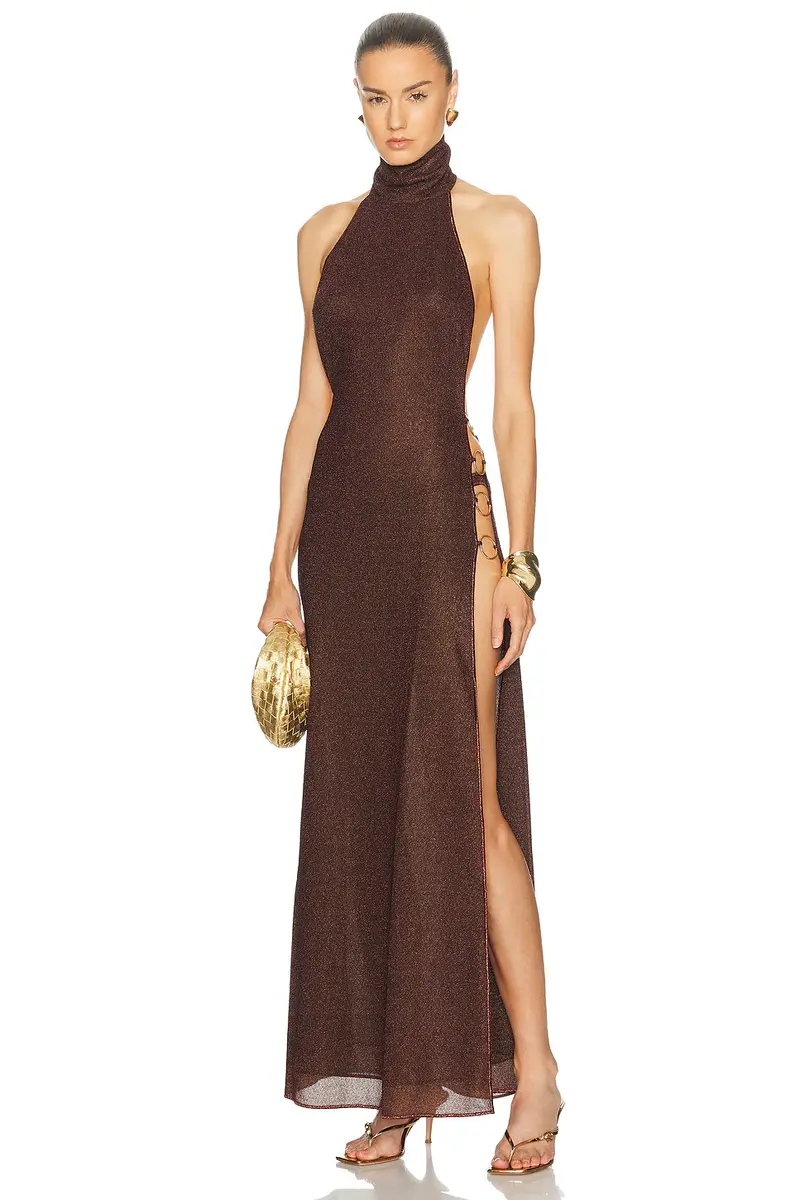 Oseree Lumiere Ring Turtleneck Dress | Image 1 Oseree Lumiere Ring Turtleneck Dress | Image 1