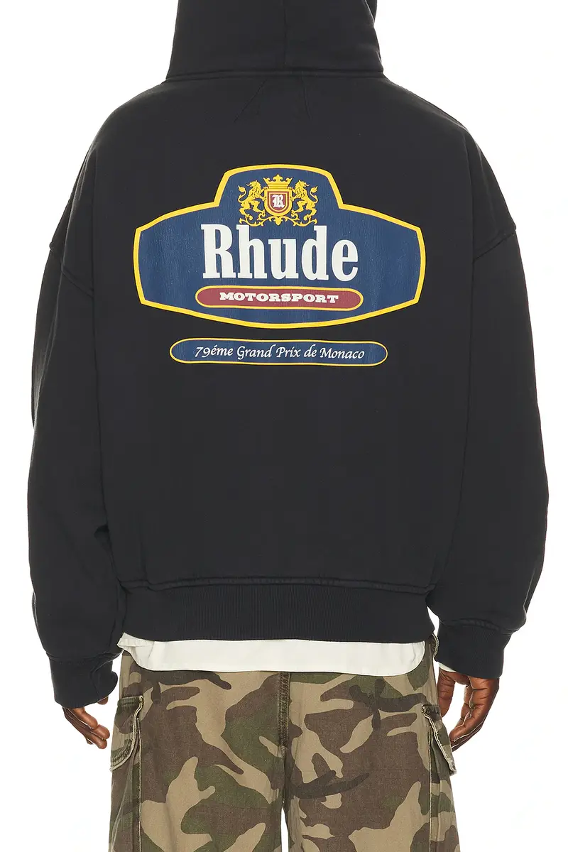 Rhude Racing Crest Zip Up Hoodie | Thumbnail 3 Rhude Racing Crest Zip Up Hoodie | Thumbnail 3
