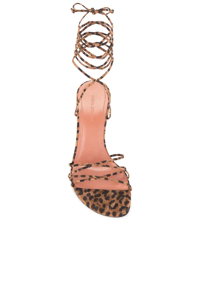 Amina Muaddi Lori Lace Up 95 Heel | Thumbnail 4 Amina Muaddi Lori Lace Up 95 Heel | Thumbnail 4
