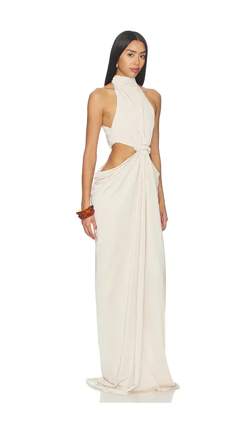 AWAVE Studio Halter Neck Cut Out Long Dress | Thumbnail 2