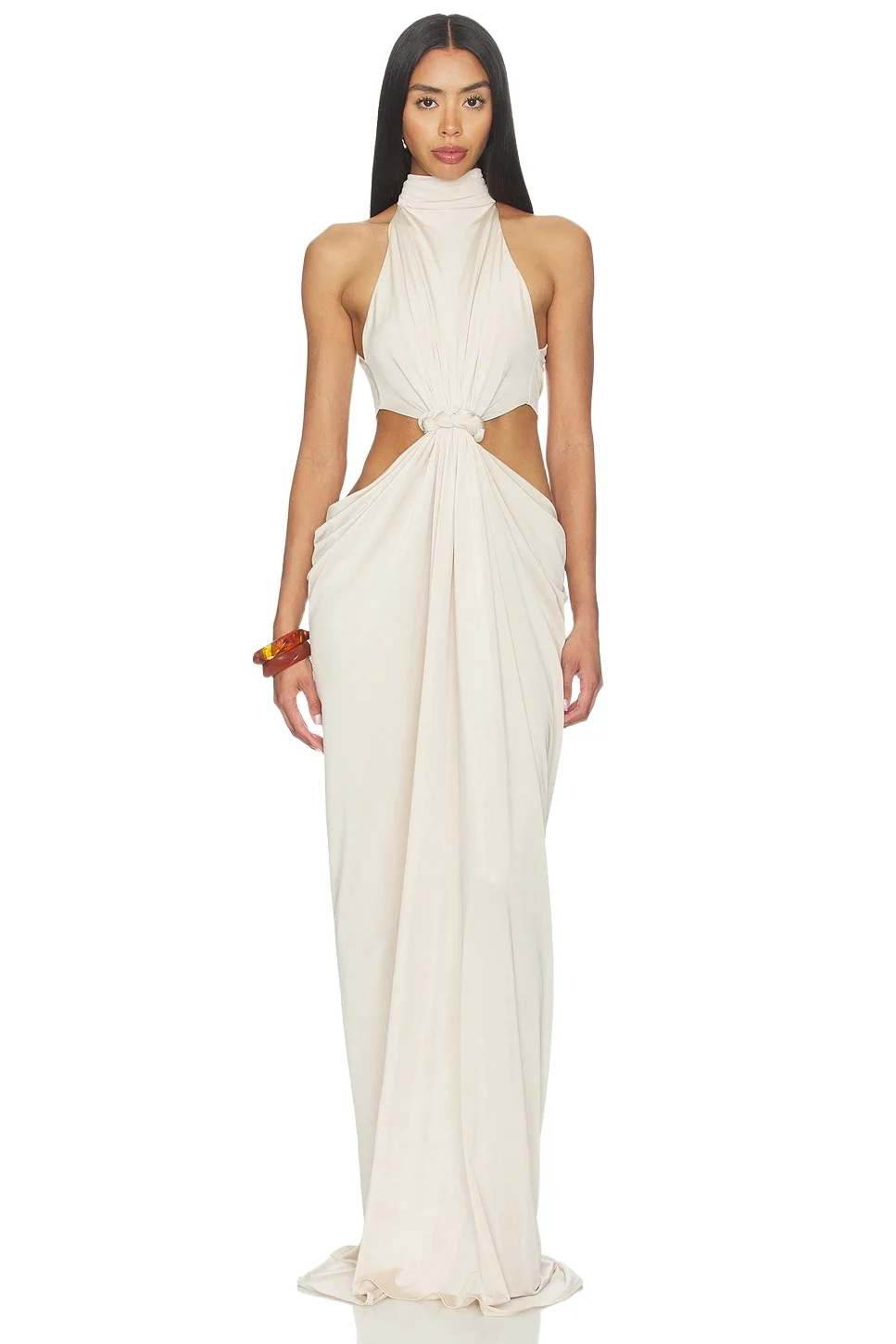 AWAVE Studio Halter Neck Cut Out Long Dress