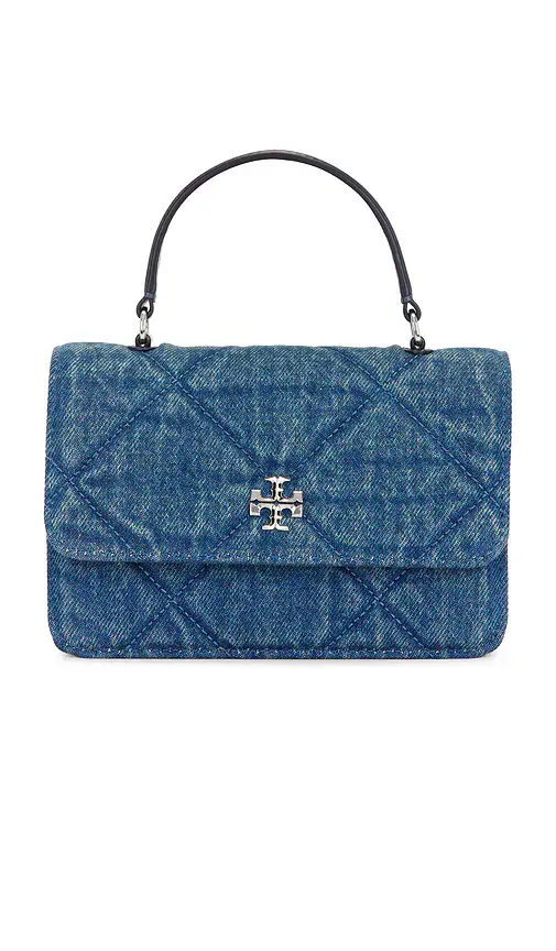 Tory Burch Kira Diamond Quilt Denim Mini Top Handle Chain Wallet | Thumbnail 2 Tory Burch Kira Diamond Quilt Denim Mini Top Handle Chain Wallet | Thumbnail 2