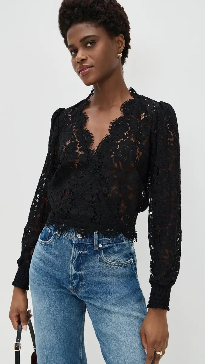 Generation Love Kairi Lace Wrap Blouse | Thumbnail 2 Generation Love Kairi Lace Wrap Blouse | Thumbnail 2