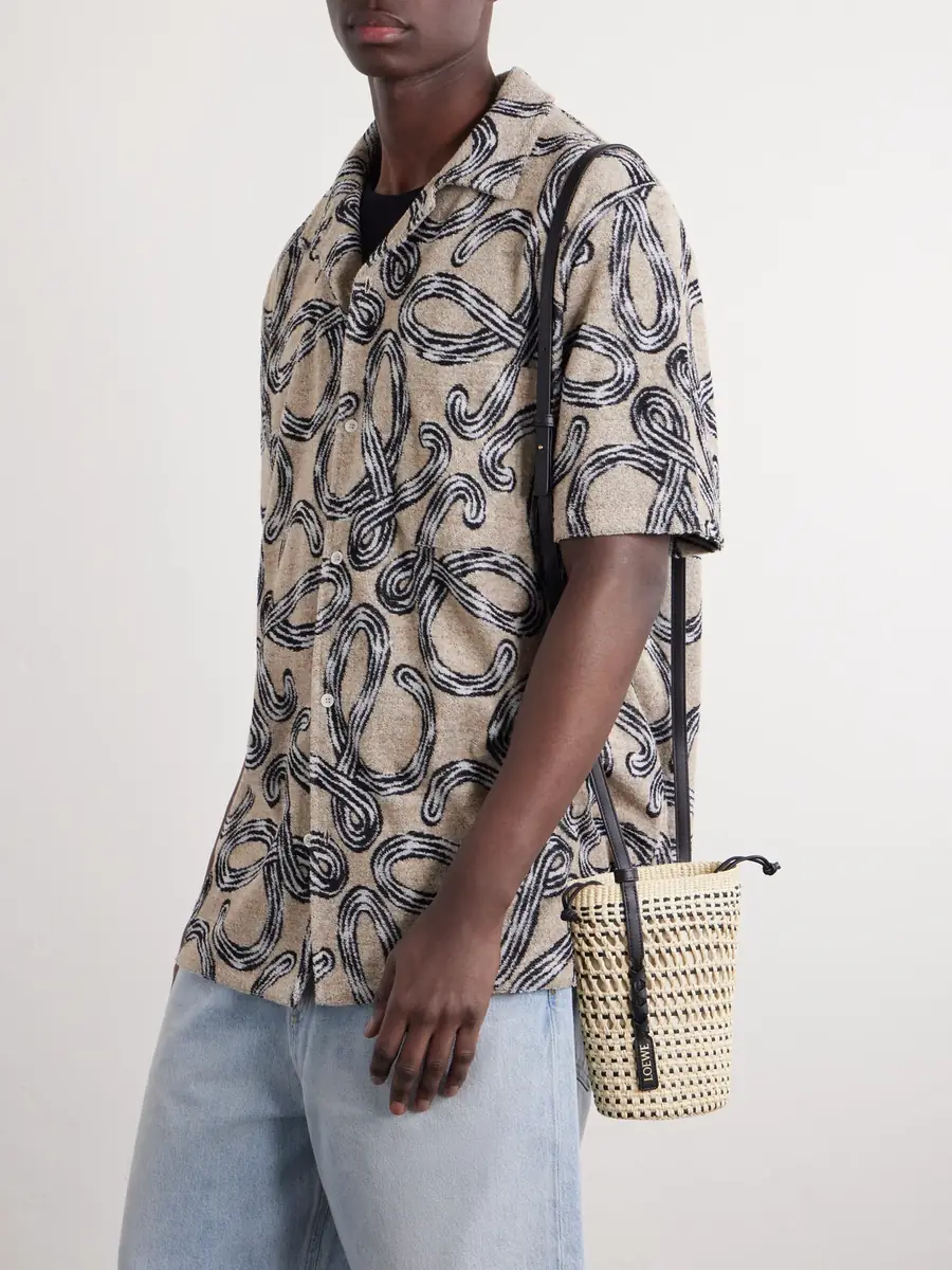 Loewe + Paula's Ibiza Braid Leather-trimmed Raffia Shoulder Bag | Thumbnail 2 Loewe + Paula's Ibiza Braid Leather-trimmed Raffia Shoulder Bag | Thumbnail 2