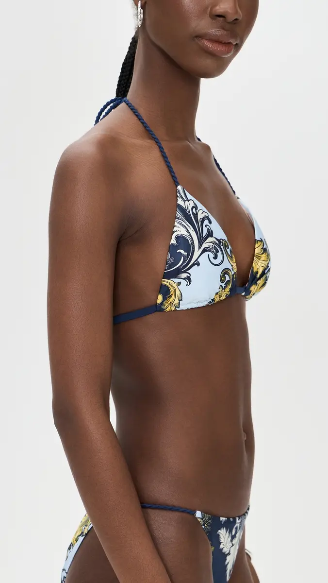 PQ Swim x ALICE + OLIVIA Rope Triangle Bikini Top | Thumbnail 4