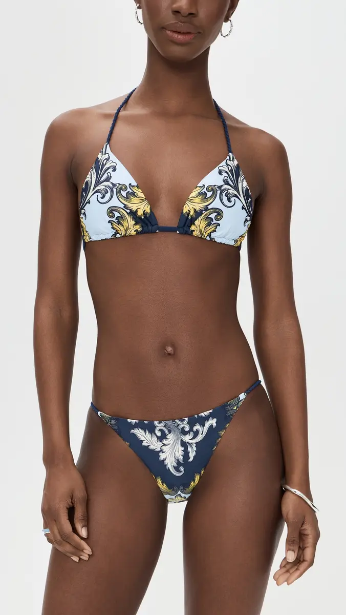 PQ Swim x ALICE + OLIVIA Rope Triangle Bikini Top | Thumbnail 5