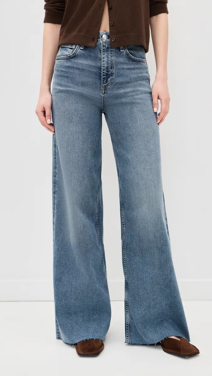 rag & bone Flexi Sofie Rise Full Length Wide Jeans | Thumbnail 2 rag & bone Flexi Sofie Rise Full Length Wide Jeans | Thumbnail 2