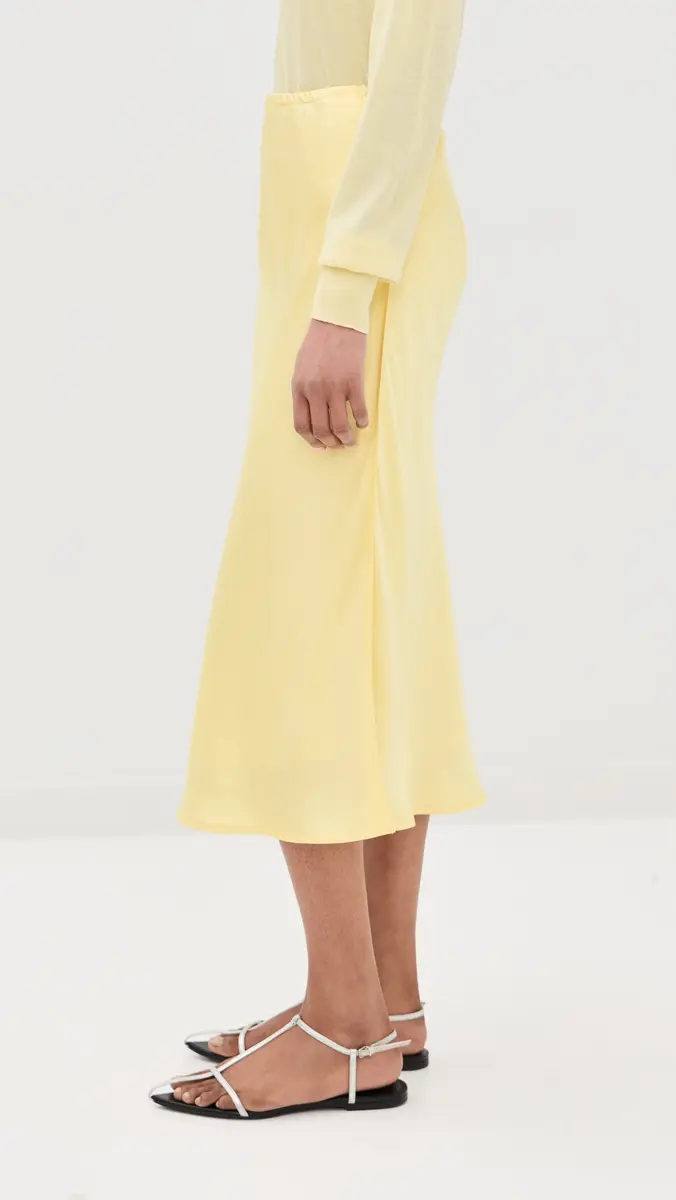 Jil Sander Satin Midi Skirt Pastel Yellow | Thumbnail 5 Jil Sander Satin Midi Skirt Pastel Yellow | Thumbnail 5