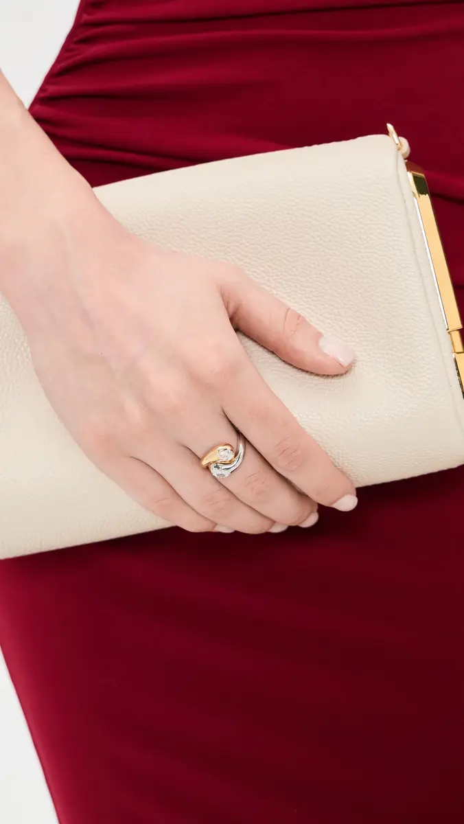 Luv Aj The Bianco Nero Interlock Ring Two-Tone | Thumbnail 3