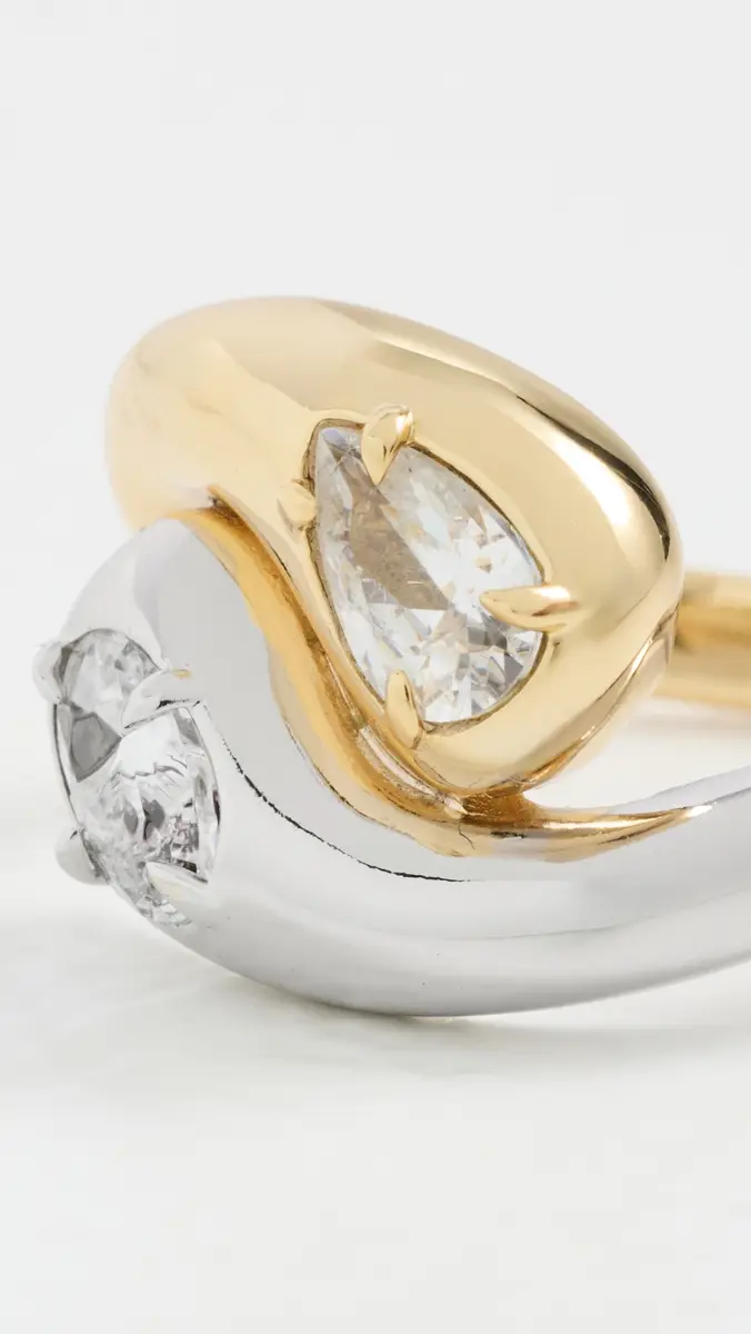 Luv Aj The Bianco Nero Interlock Ring Two-Tone | Thumbnail 4