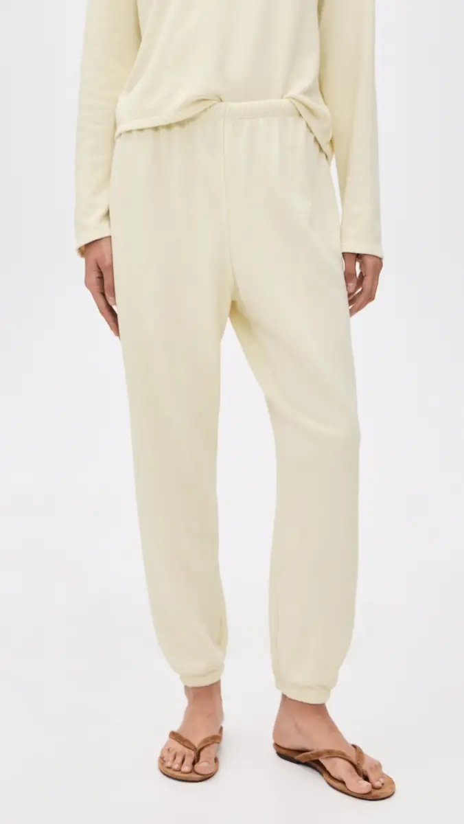 perfectwhitetee Johnny French Terry Easy Sweatpants Custard | Thumbnail 2 perfectwhitetee Johnny French Terry Easy Sweatpants Custard | Thumbnail 2