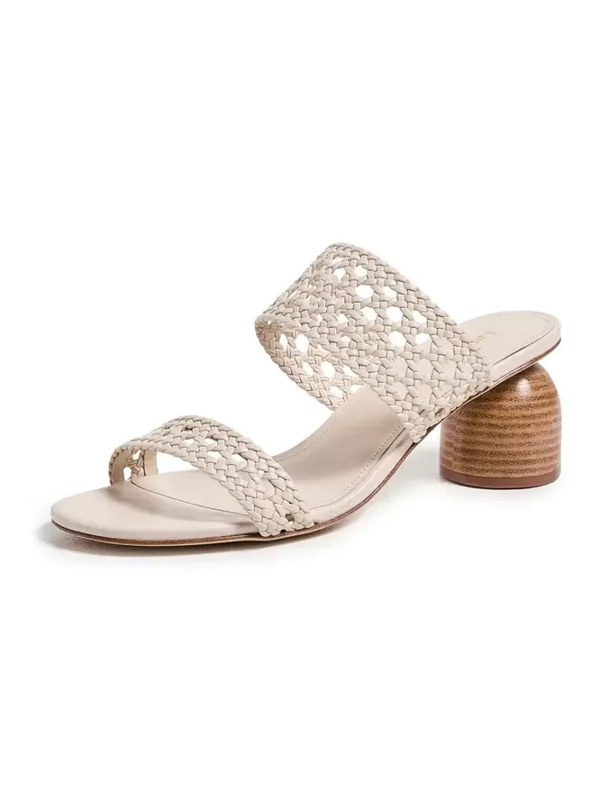 Larroudé Dew Drop Macrame Sandals