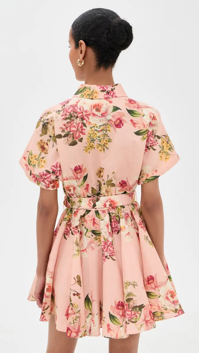 Hemant & Nandita Short Dress with Buckle Belt Peach | Thumbnail 3 Hemant & Nandita Short Dress with Buckle Belt Peach | Thumbnail 3
