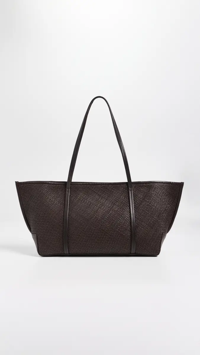 St. Agni Woven Bateau Tote Coffee One Size | Thumbnail 2 St. Agni Woven Bateau Tote Coffee One Size | Thumbnail 2