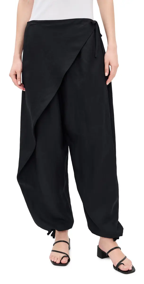 Polo Ralph Lauren Tie Front Wrap Pants Polo Black | Image 1 Polo Ralph Lauren Tie Front Wrap Pants Polo Black | Image 1