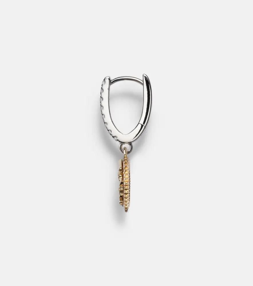 Foundrae Resilience Mini 18kt yellow and white gold single earring with diamonds | Thumbnail 2 Foundrae Resilience Mini 18kt yellow and white gold single earring with diamonds | Thumbnail 2
