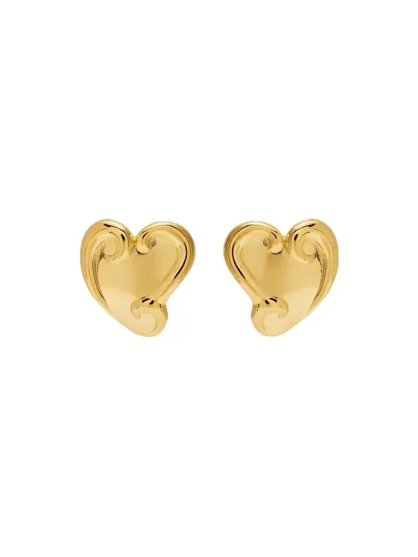 Swirl Heart clip-on earrings