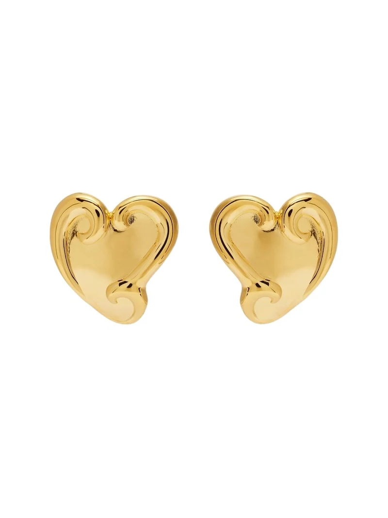 Swirl Heart clip-on earrings
