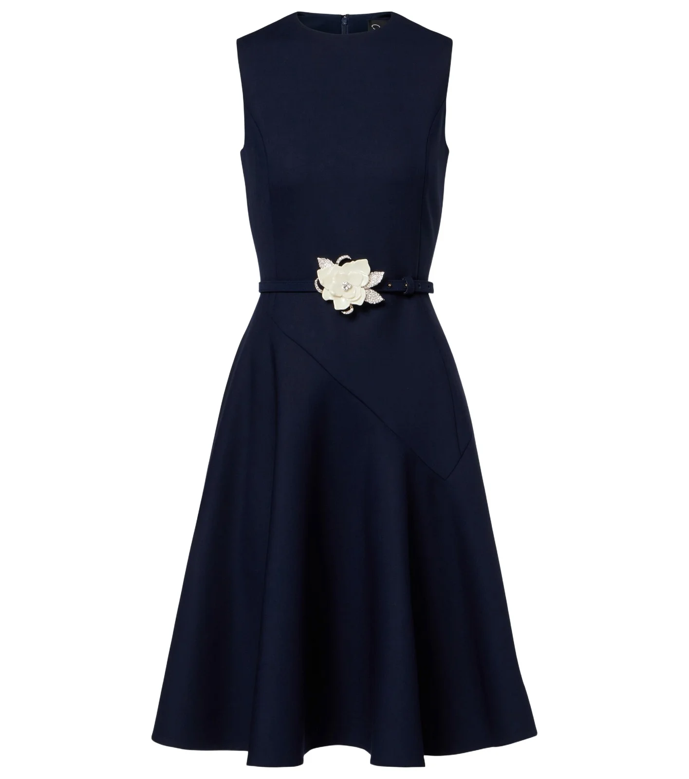 Belted wool-blend midi dress Belted wool-blend midi dress