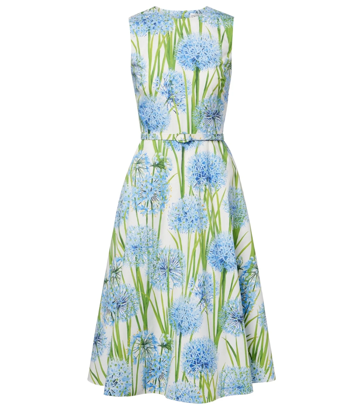 Floral cotton-blend poplin midi dress Floral cotton-blend poplin midi dress