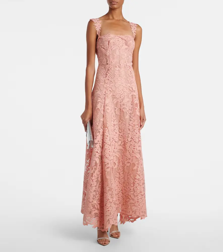 Oscar de la Renta Guipure lace cocktail dress | Thumbnail 4