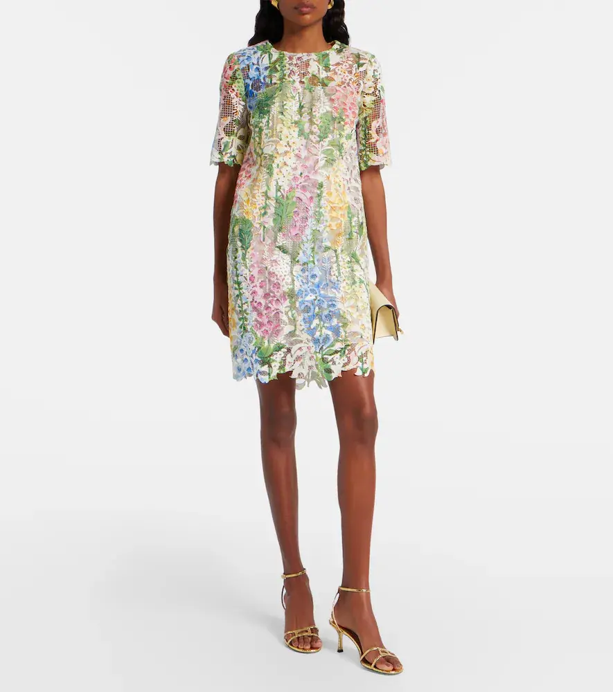 Oscar de la Renta Floral lace minidress | Thumbnail 2