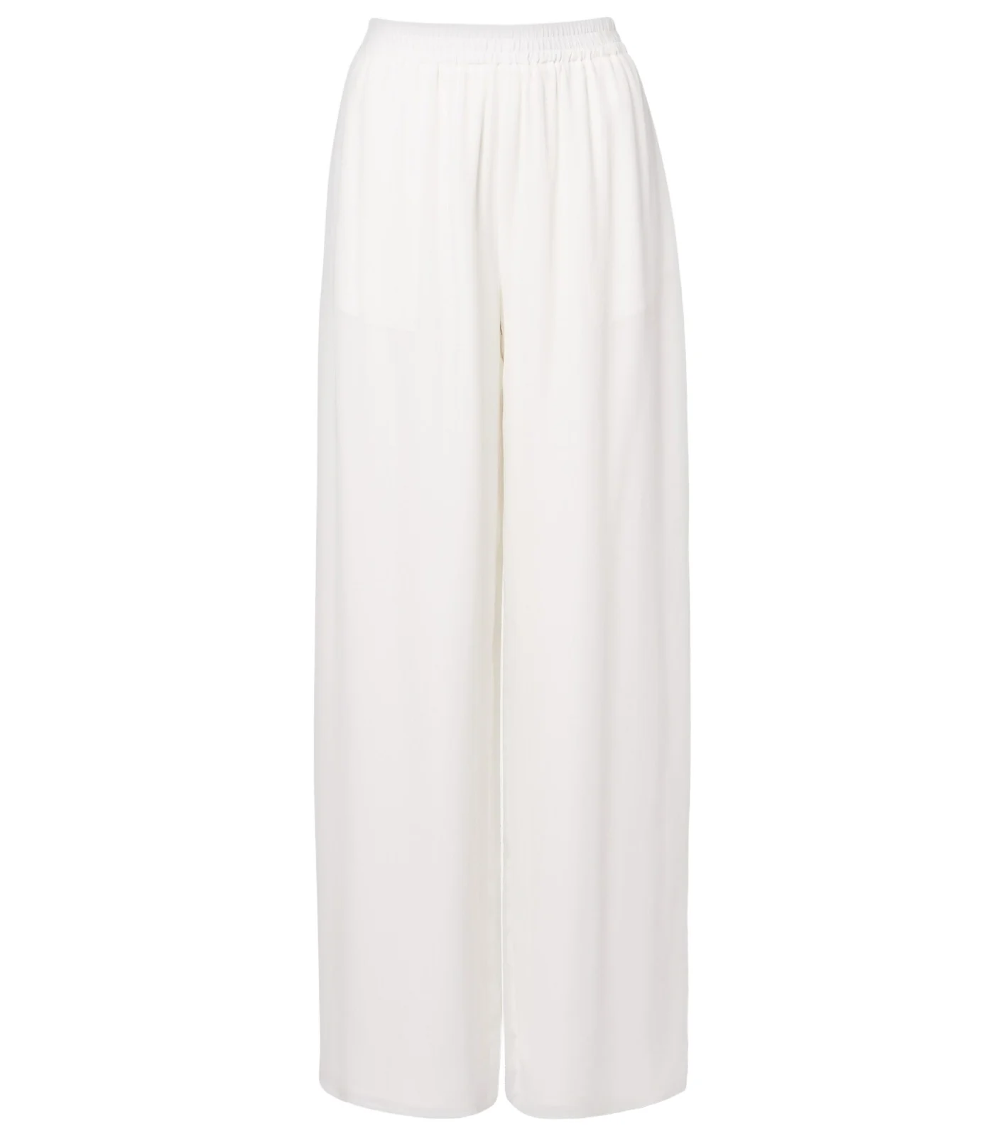 Mid-rise silk straight pants Mid-rise silk straight pants
