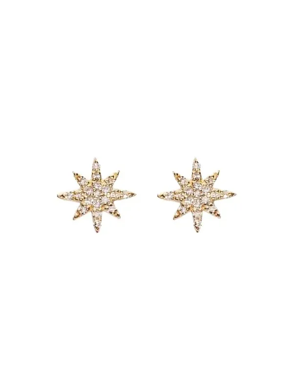 Northern Star 10kt gold earrings with diamonds Northern Star 10kt gold earrings with diamonds