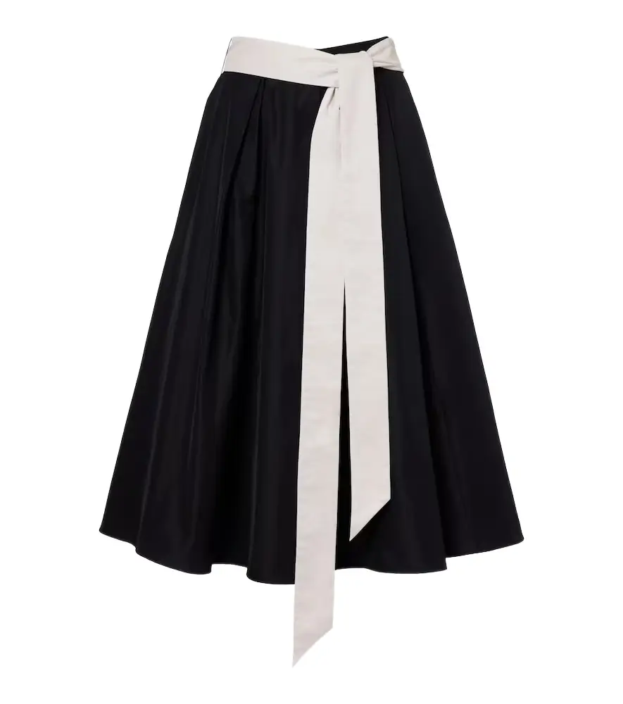 'S Max Mara Baschi pleated cotton-blend midi skirt | Image 1 'S Max Mara Baschi pleated cotton-blend midi skirt | Image 1