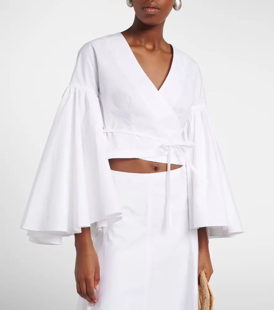 Jacquemus Paysan cotton poplin wrap top | Thumbnail 2