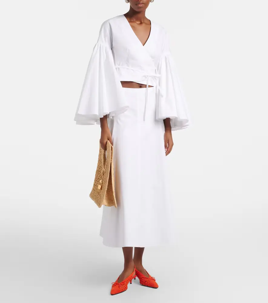 Jacquemus Paysan cotton poplin wrap top | Thumbnail 6