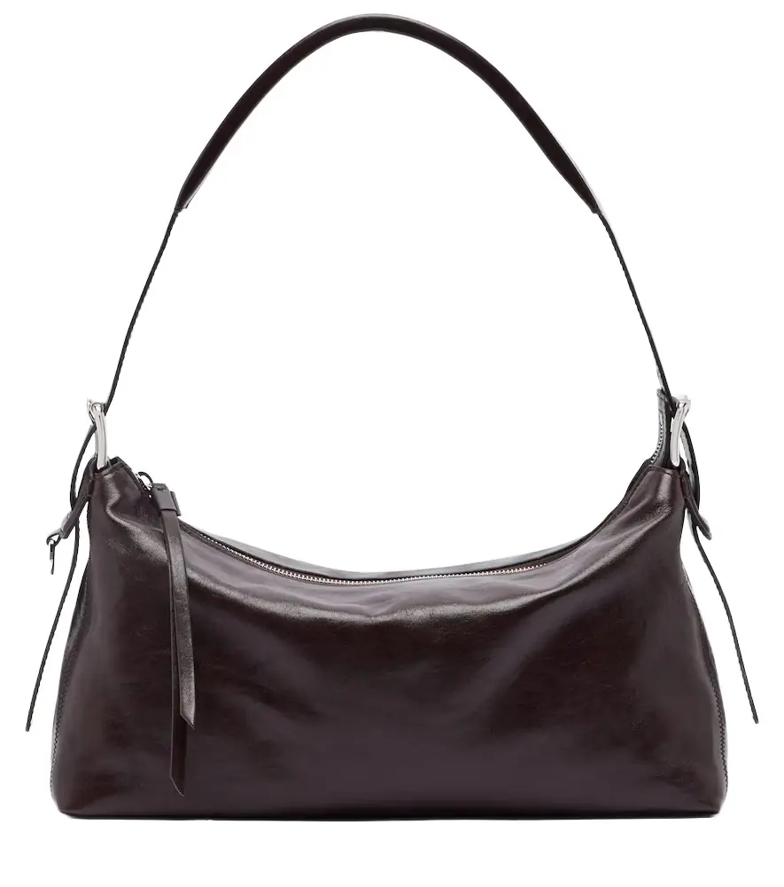Small belted leather shoulder bag Small belted leather shoulder bag