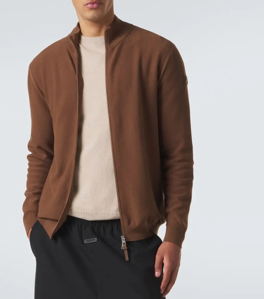 Moncler Cotton zip-up sweater | Thumbnail 5 Moncler Cotton zip-up sweater | Thumbnail 5