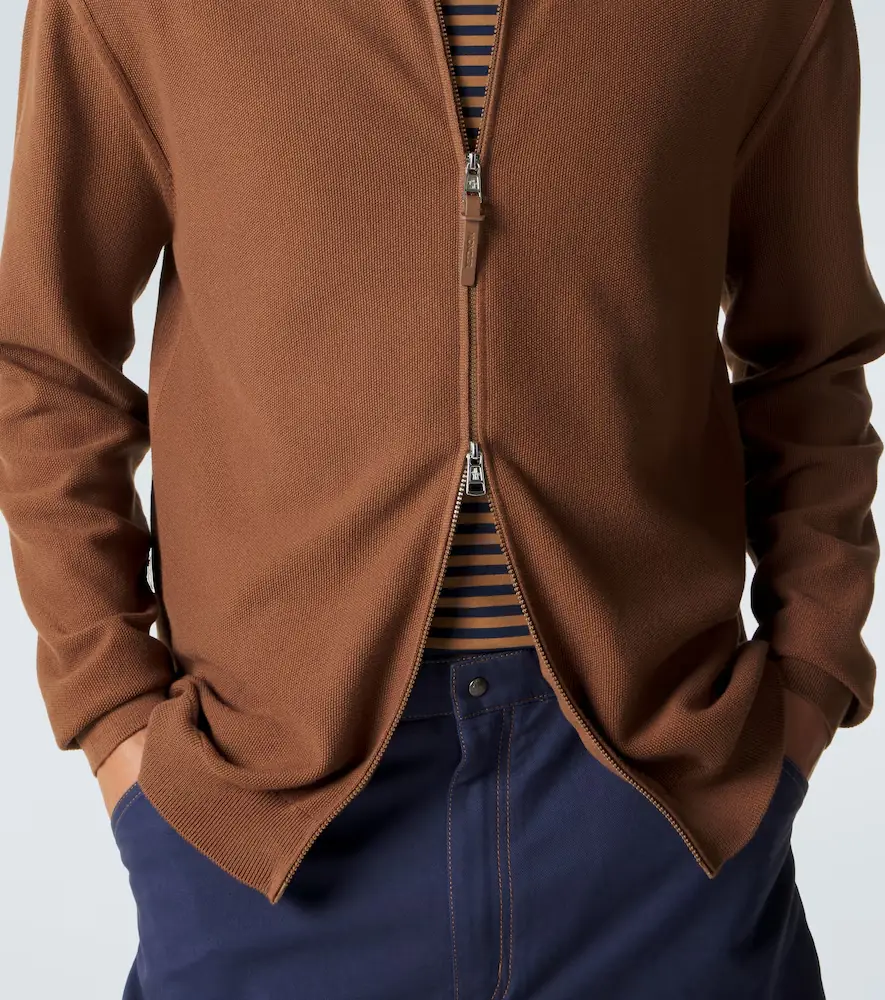 Moncler Cotton zip-up sweater | Thumbnail 6 Moncler Cotton zip-up sweater | Thumbnail 6