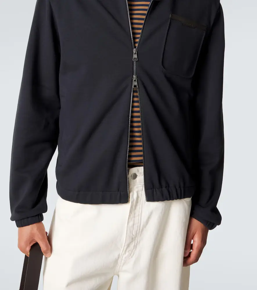 Moncler Cotton-blend zip-up sweater | Thumbnail 4 Moncler Cotton-blend zip-up sweater | Thumbnail 4