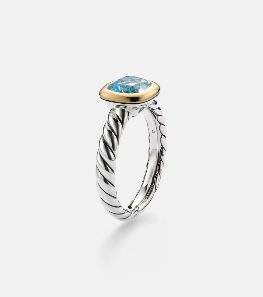 David Yurman DY Mercer sterling silver and 18kt gold ring with topaz | Thumbnail 2 David Yurman DY Mercer sterling silver and 18kt gold ring with topaz | Thumbnail 2