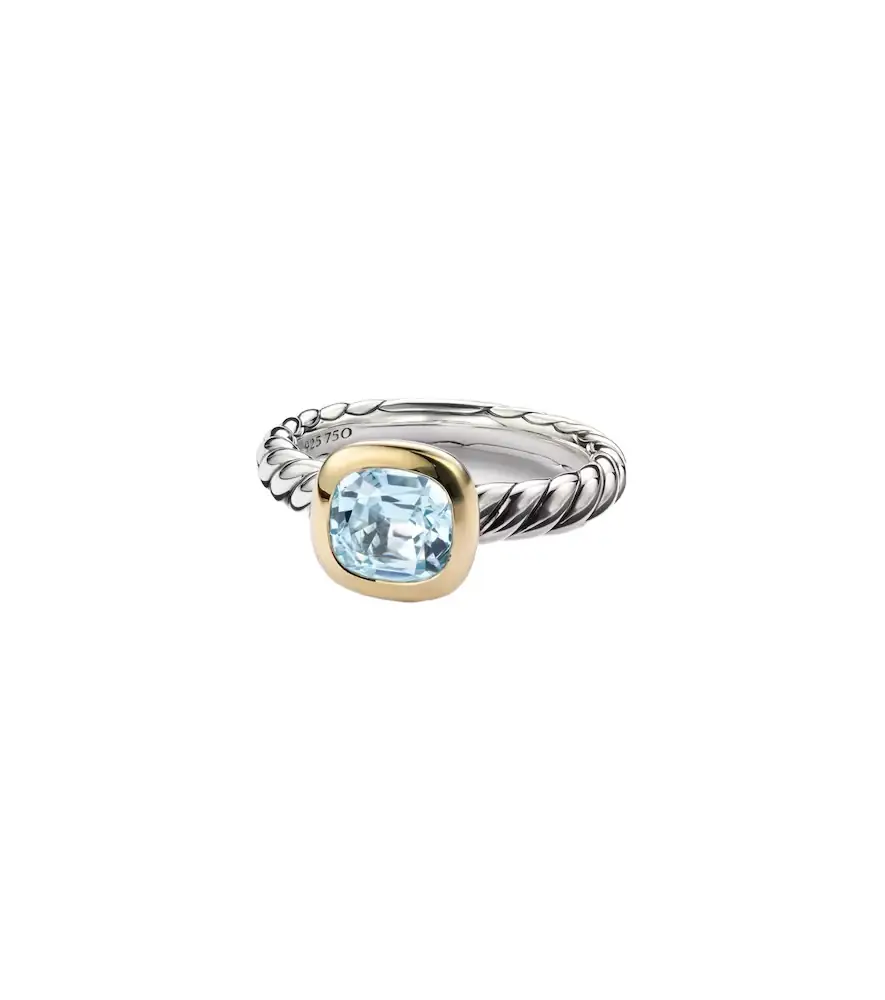 DY Mercer sterling silver and 18kt gold ring with topaz DY Mercer sterling silver and 18kt gold ring with topaz