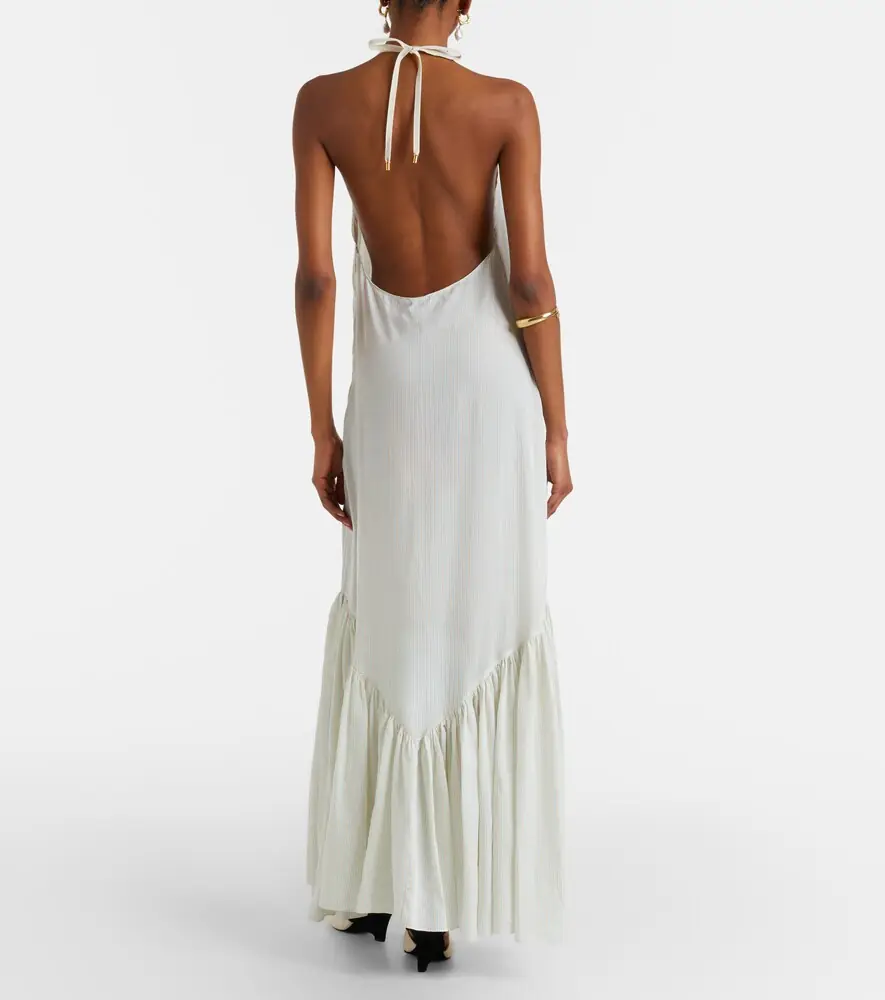 Patou Striped halterneck open-back maxi dress | Thumbnail 5 Patou Striped halterneck open-back maxi dress | Thumbnail 5