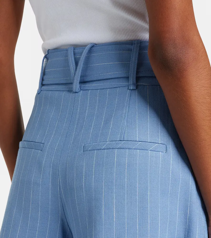 Veronica Beard Piper striped linen-blend shorts | Thumbnail 3 Veronica Beard Piper striped linen-blend shorts | Thumbnail 3