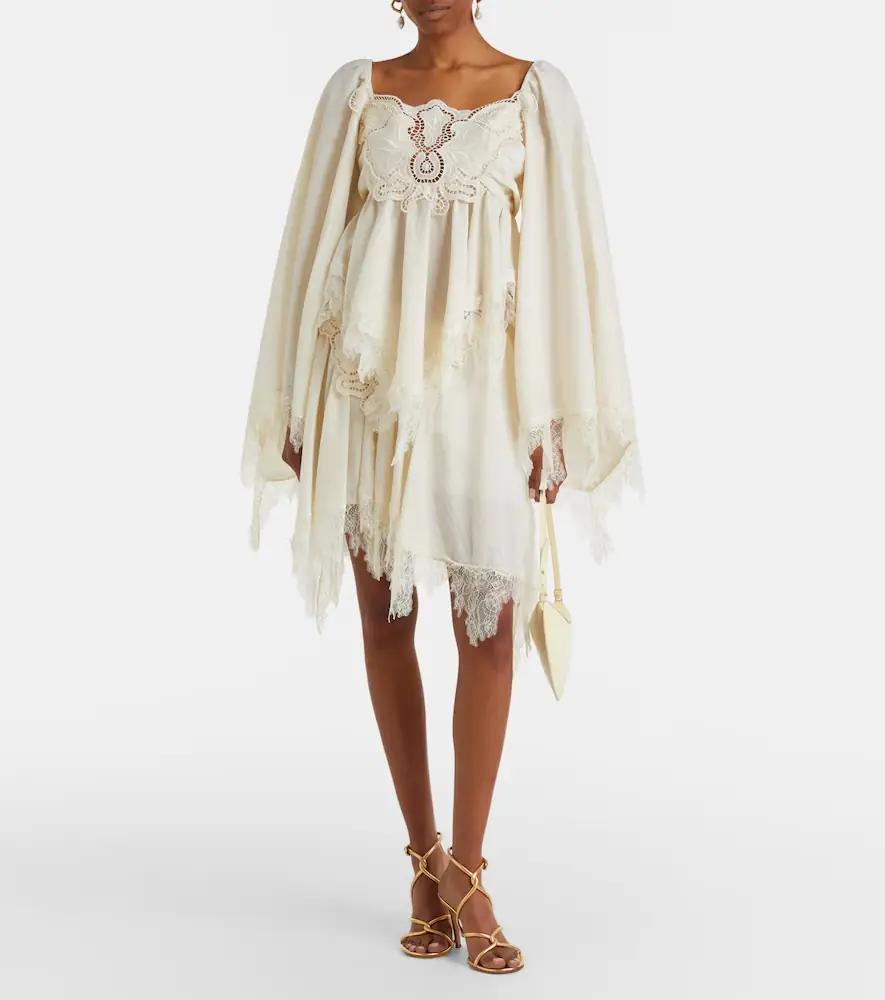 BLUMARINE Embroidered lace-trimmed miniskirt | Thumbnail 2 BLUMARINE Embroidered lace-trimmed miniskirt | Thumbnail 2