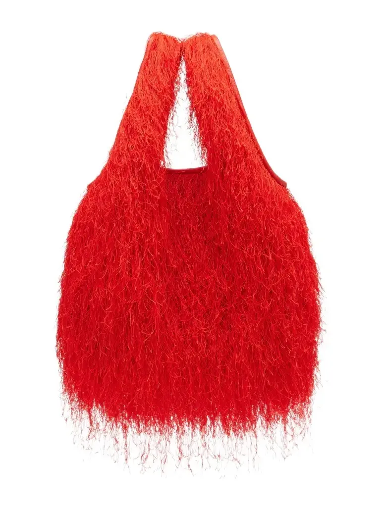 Dries Van Noten Marche Medium fringed top-handle bag