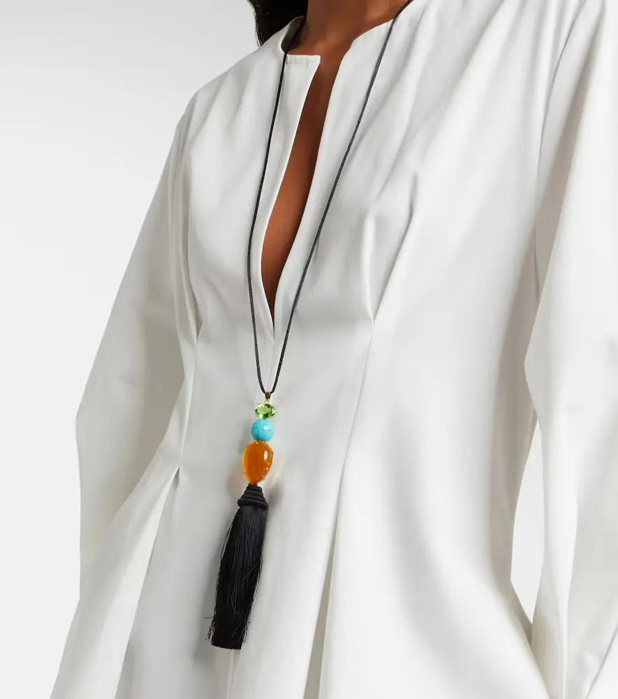 Jennifer Behr Izzie Tassel embellished necklace | Thumbnail 5 Jennifer Behr Izzie Tassel embellished necklace | Thumbnail 5