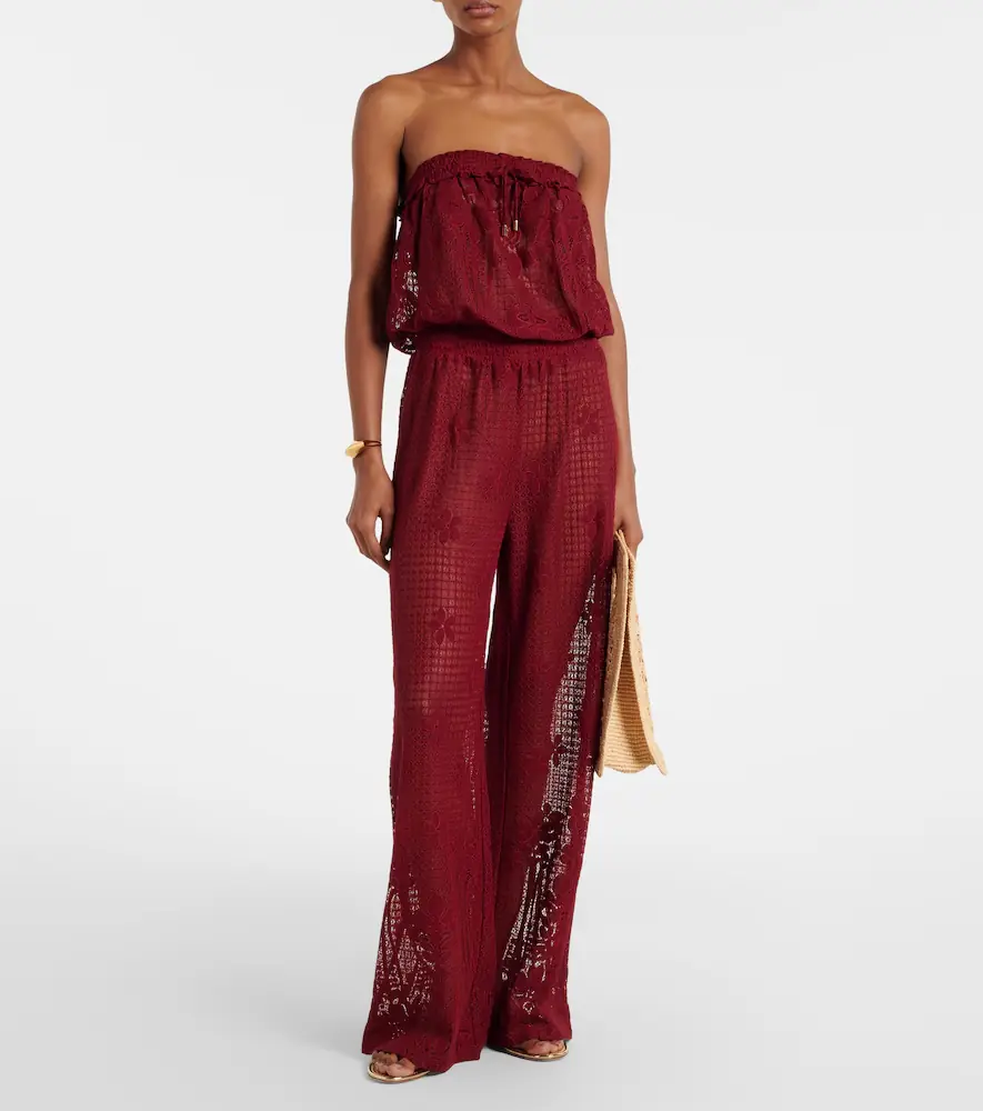 Melissa Odabash Viv cotton-blend lace jumpsuit | Thumbnail 6