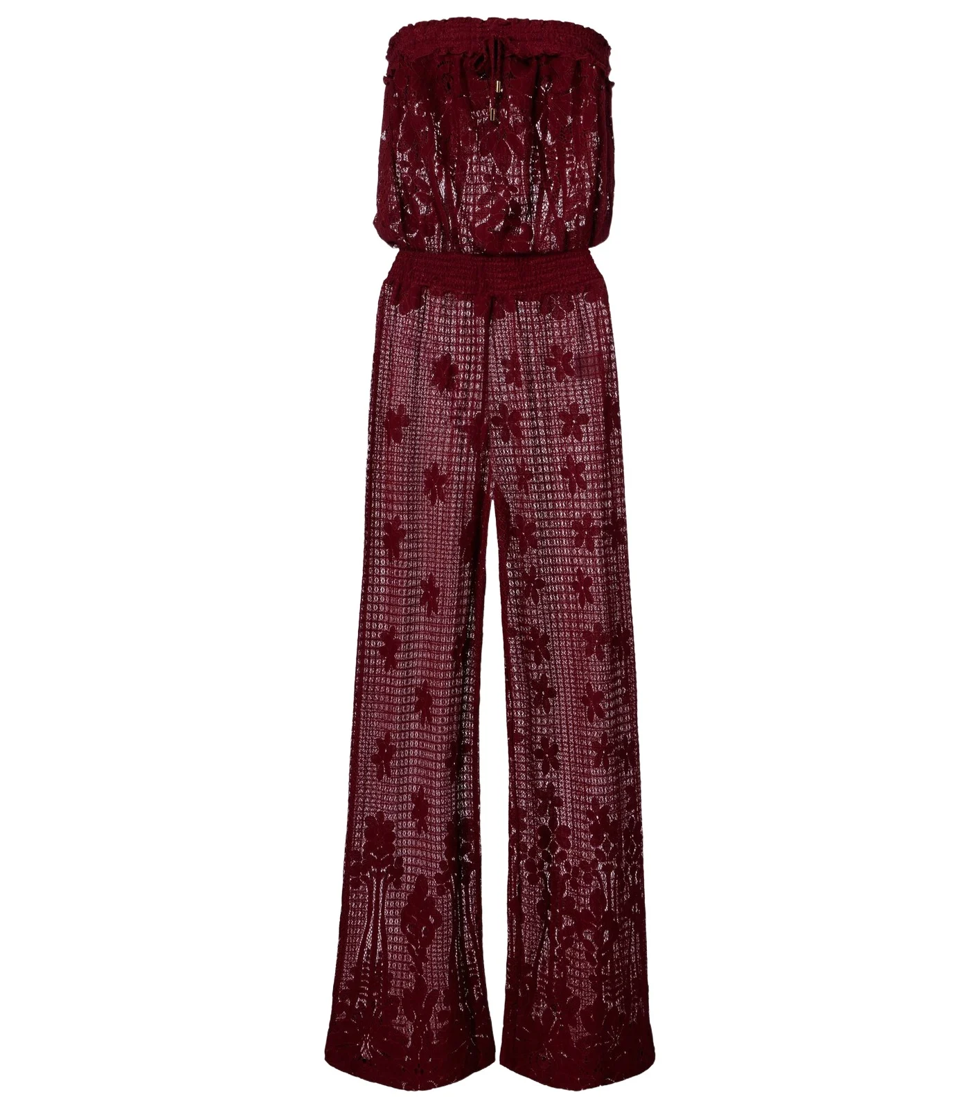 Viv cotton-blend lace jumpsuit