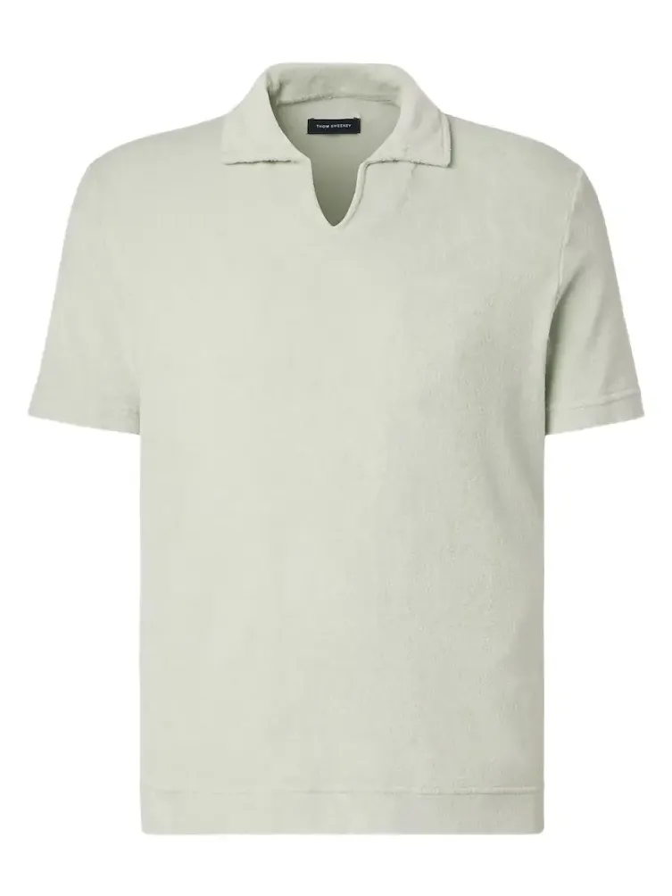 Thom Sweeney Cotton terry polo shirt