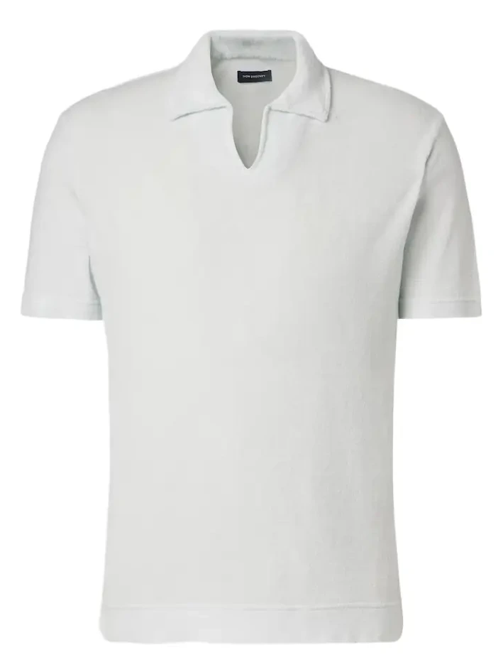 Thom Sweeney Cotton terry polo shirt