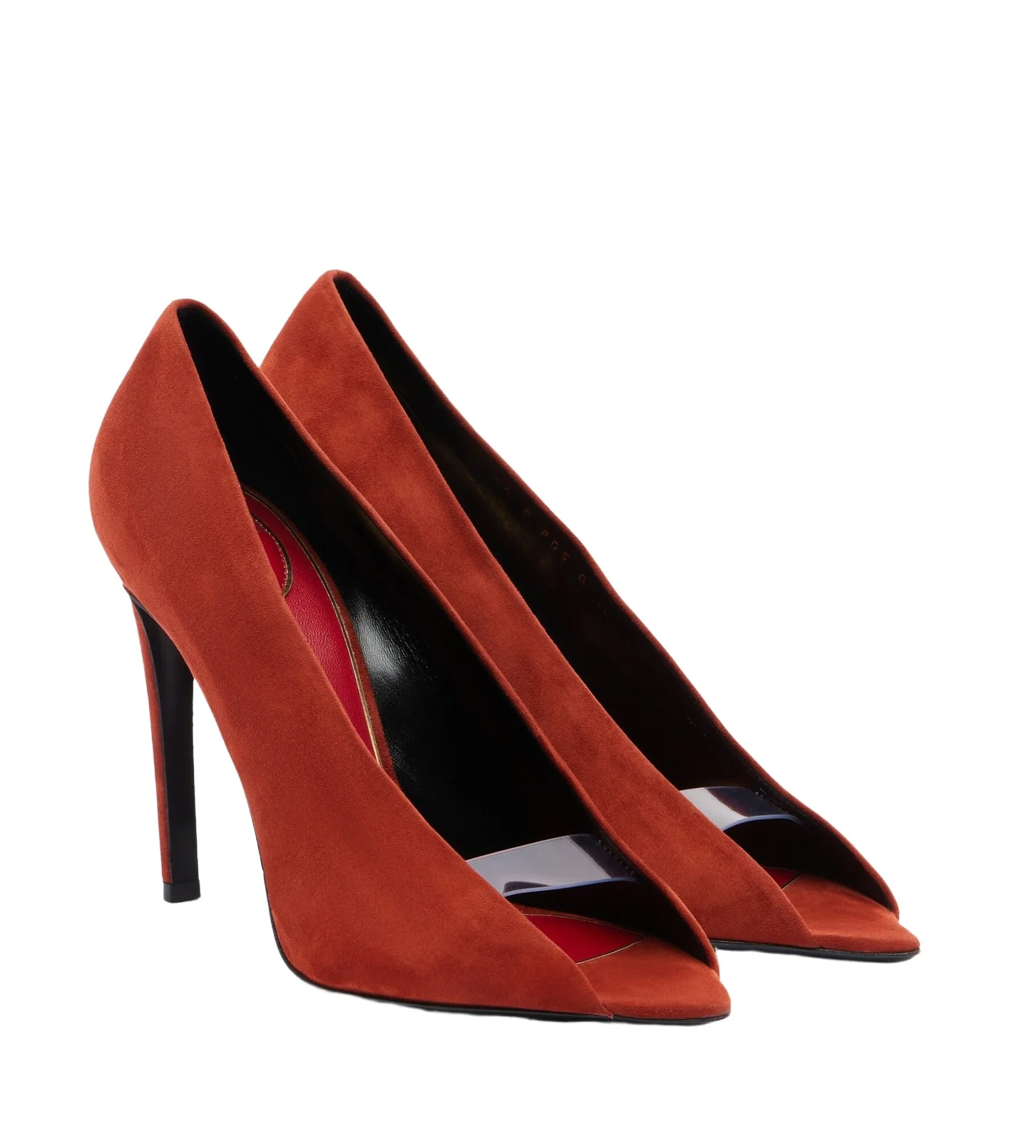 Valentino Garavani Révélé suede peep-toe pumps
